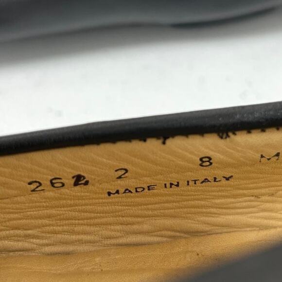 Folio New York Black Leather Slip On Driving Loafers Mens 8 - Picture 9 of 9